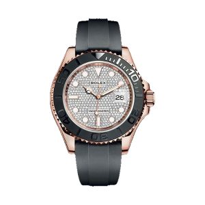 Rolex Yacht-Master 40 18K Everose Gold Factory Full Diamond Pavé Dial Black Cerachrom Bezel Oysterflex Bracelet 40mm 126655DP