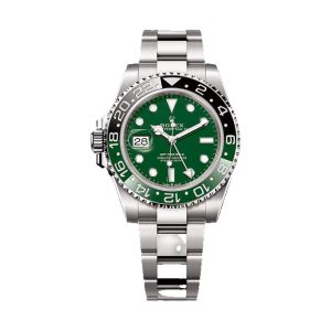 Rolex GMT-Master II Sprite Destro 18K White Gold Green & Black Cerachrom Bezel Green Ceramic Dial Oyster Bracelet 40mm 126729VTNR