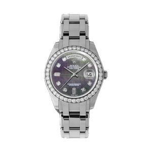 Rolex Masterpiece Day-Date Special Edition 39 950 Platinum Factory Diamond Bezel Dark MOP Diamond Dial Pearlmaster Bracelet 39mm 18946