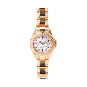 Rolex Yacht-Master 35 18K Yellow Gold White MOP Dial Ruby Hour Markers Oyster Bracelet 35mm 68628